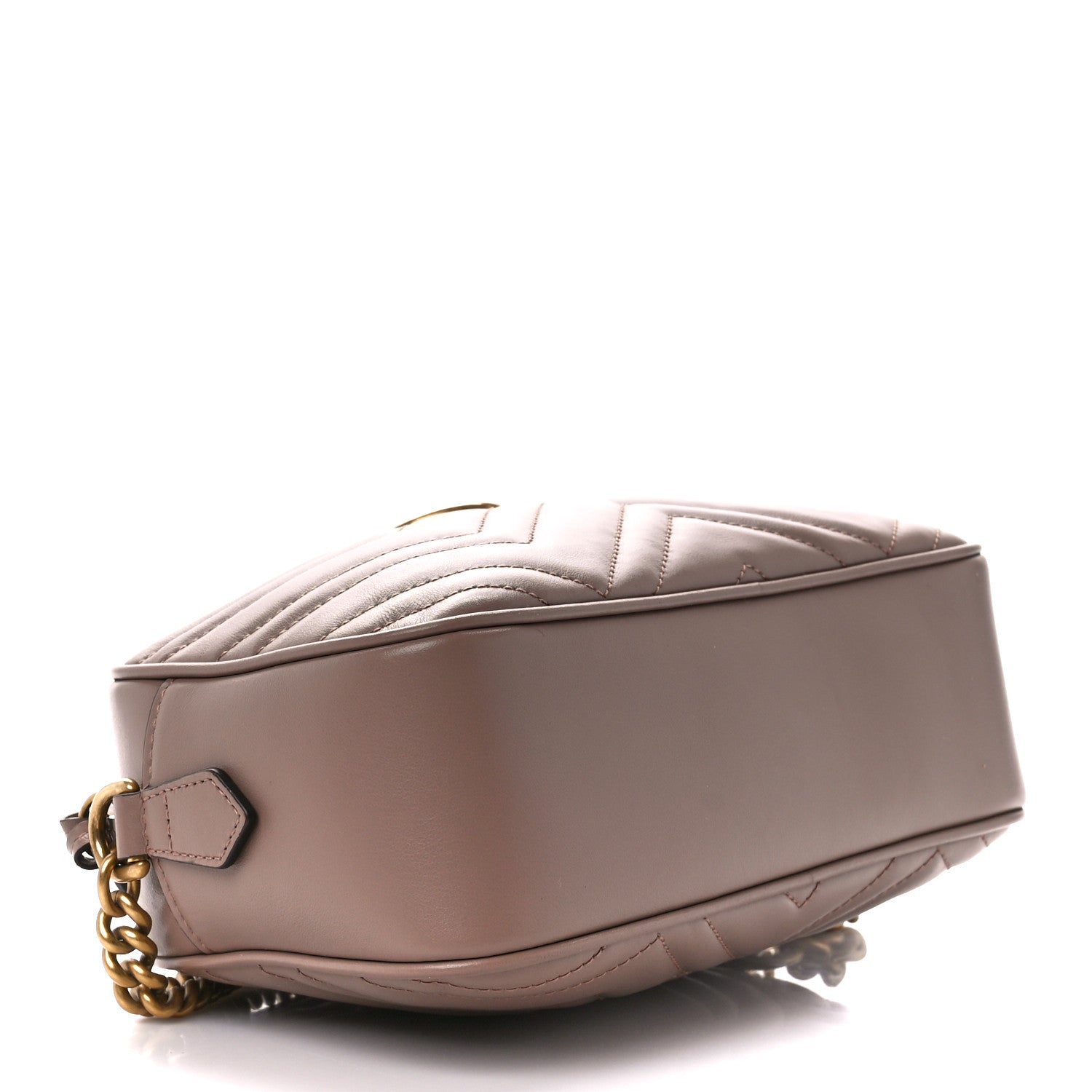 Gucci Calfskin Matelasse Small GG Marmont Chain Shoulder Bag Porcelain Rose 4 of 11