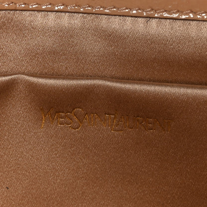 Saint Laurent Textured Patent Calfskin Monogram Large Belle De Jour Clutch Nude 6 of 9