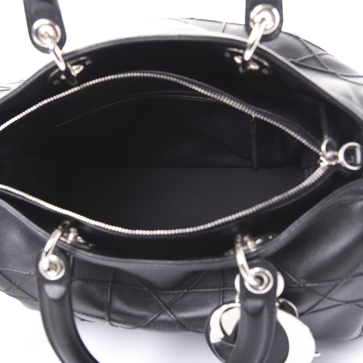 Lambskin Cannage Granville Polochon Black