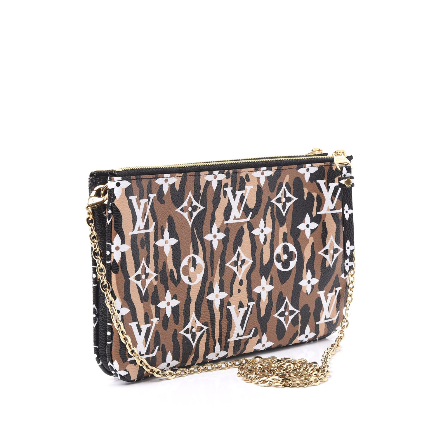 Monogram Giant Jungle Pochette Double Zip Black