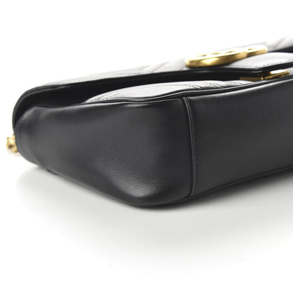 Gucci Calfskin Matelasse Small GG Marmont Shoulder Bag Black 6 of 11