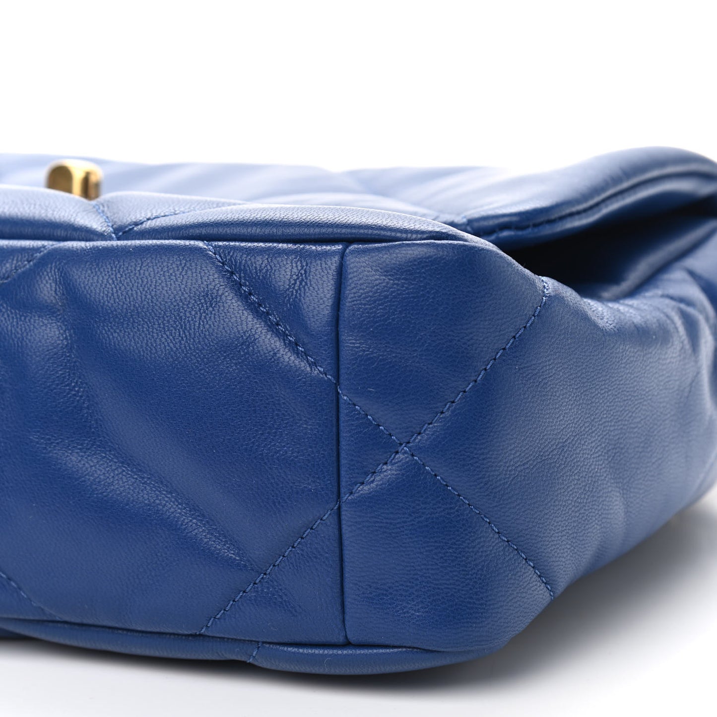 Goatskin Quilted Medium Chanel 19 Flap Dark Blue