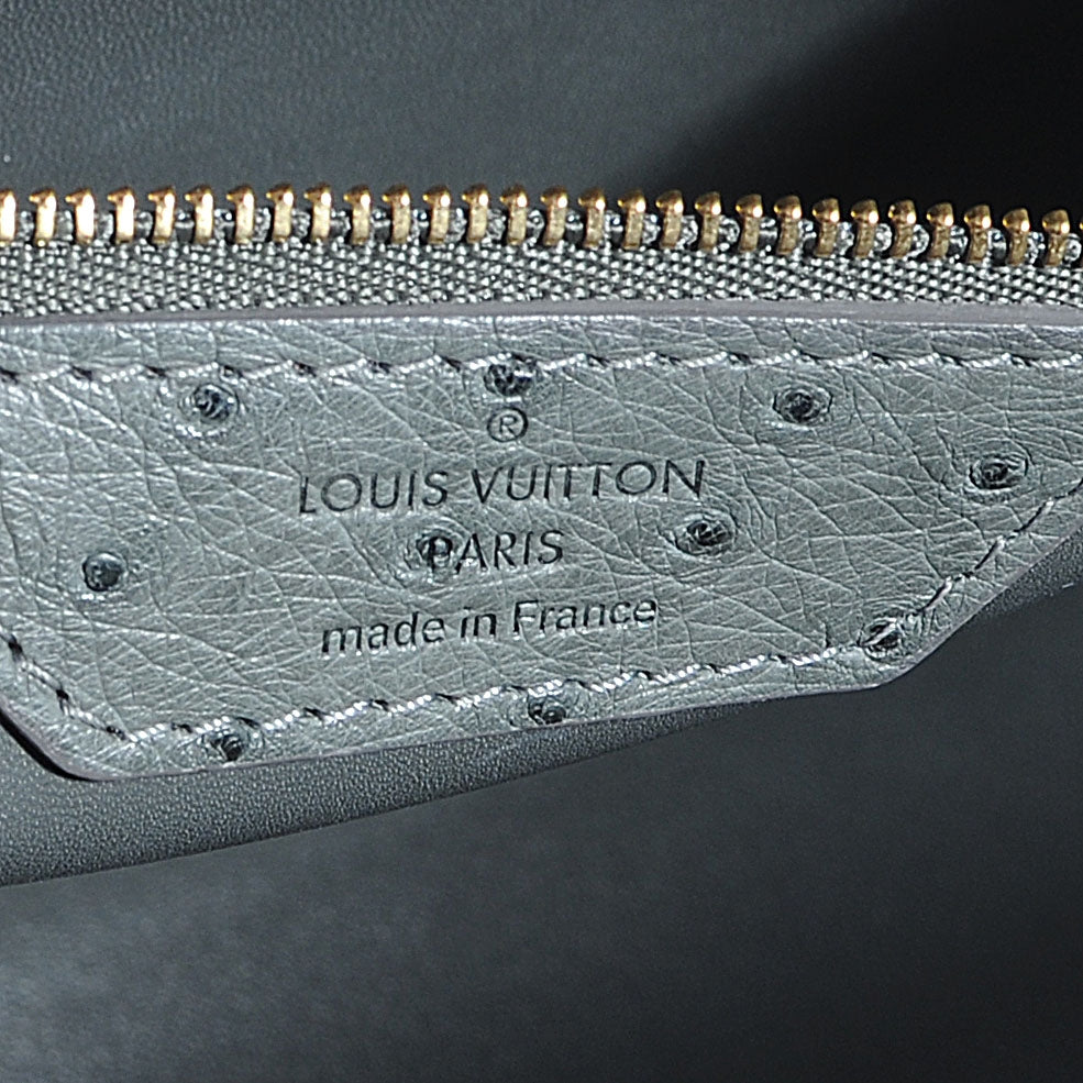 Louis Vuitton Ostrich Alma MM Gris 6 of 7