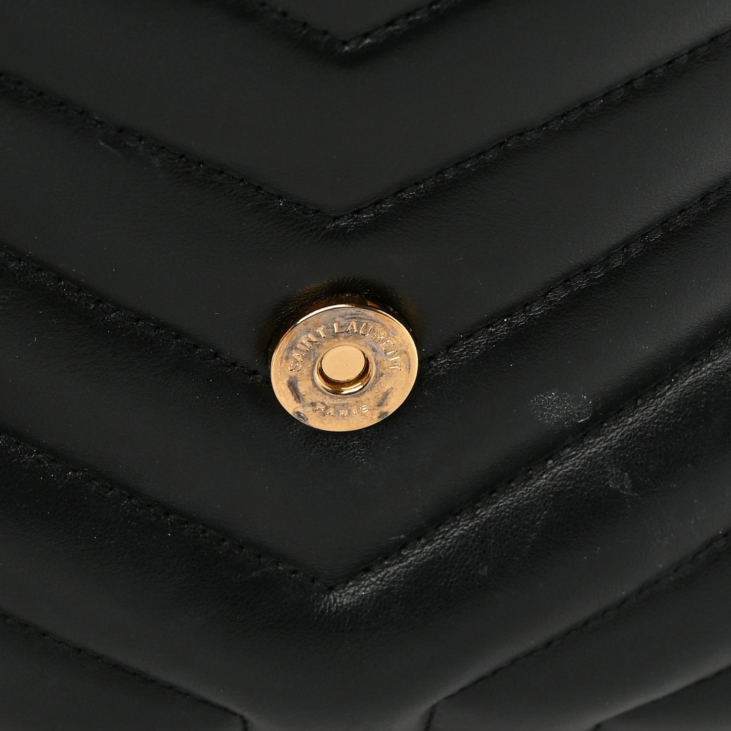 Calfskin Y Quilted Monogram Medium Loulou Chain Satchel Black