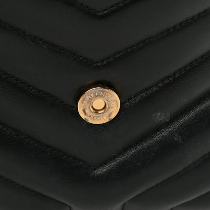 Saint Laurent Calfskin Y Quilted Monogram Medium Loulou Chain Satchel Black 12 of 16
