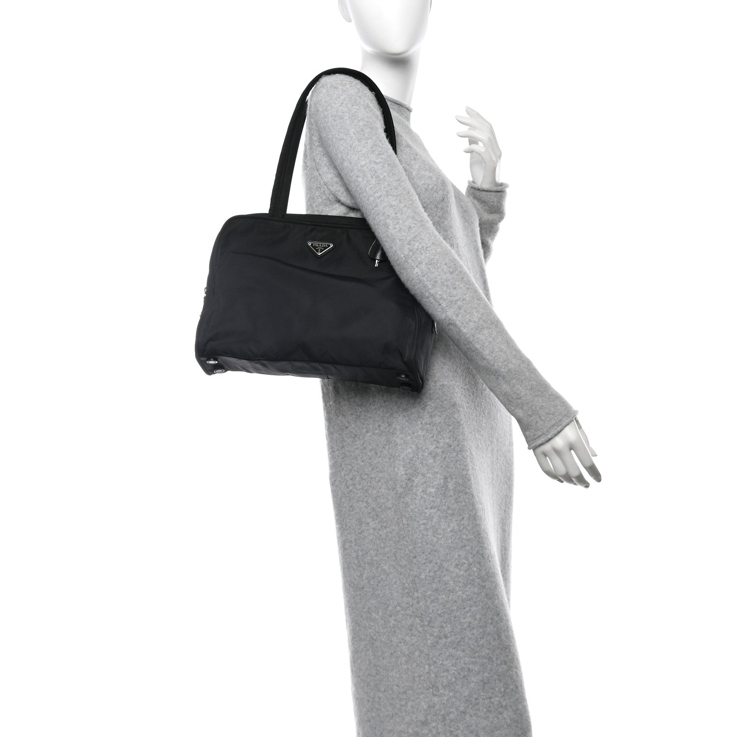 Prada Tessuto Nylon Tote Black 2 of 10