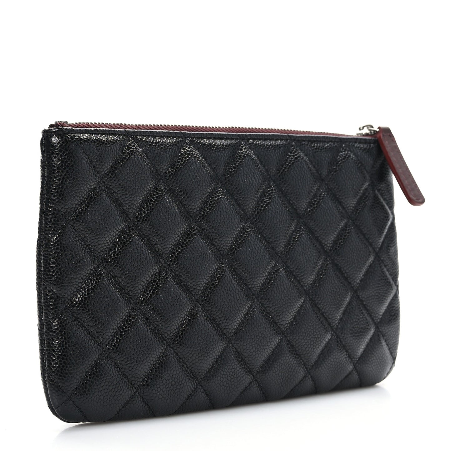 Caviar Quilted Cosmetic Case Black