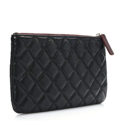 Chanel Caviar Quilted Cosmetic Case Black 3 of 7