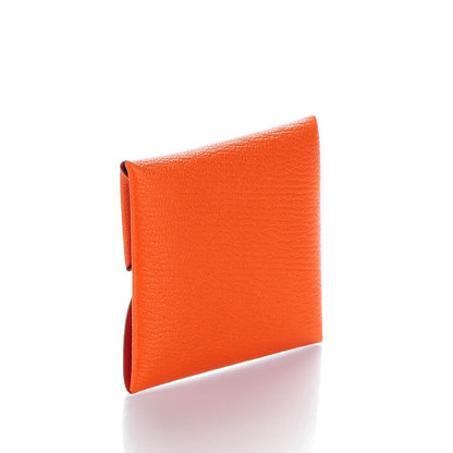 Hermes Chevre Mysore Bastia Coin Purse Feu 3 of 7