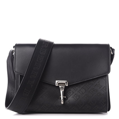 Burberry Calfskin Perforated Small Macken Crossbody Bag Black 1 of 8