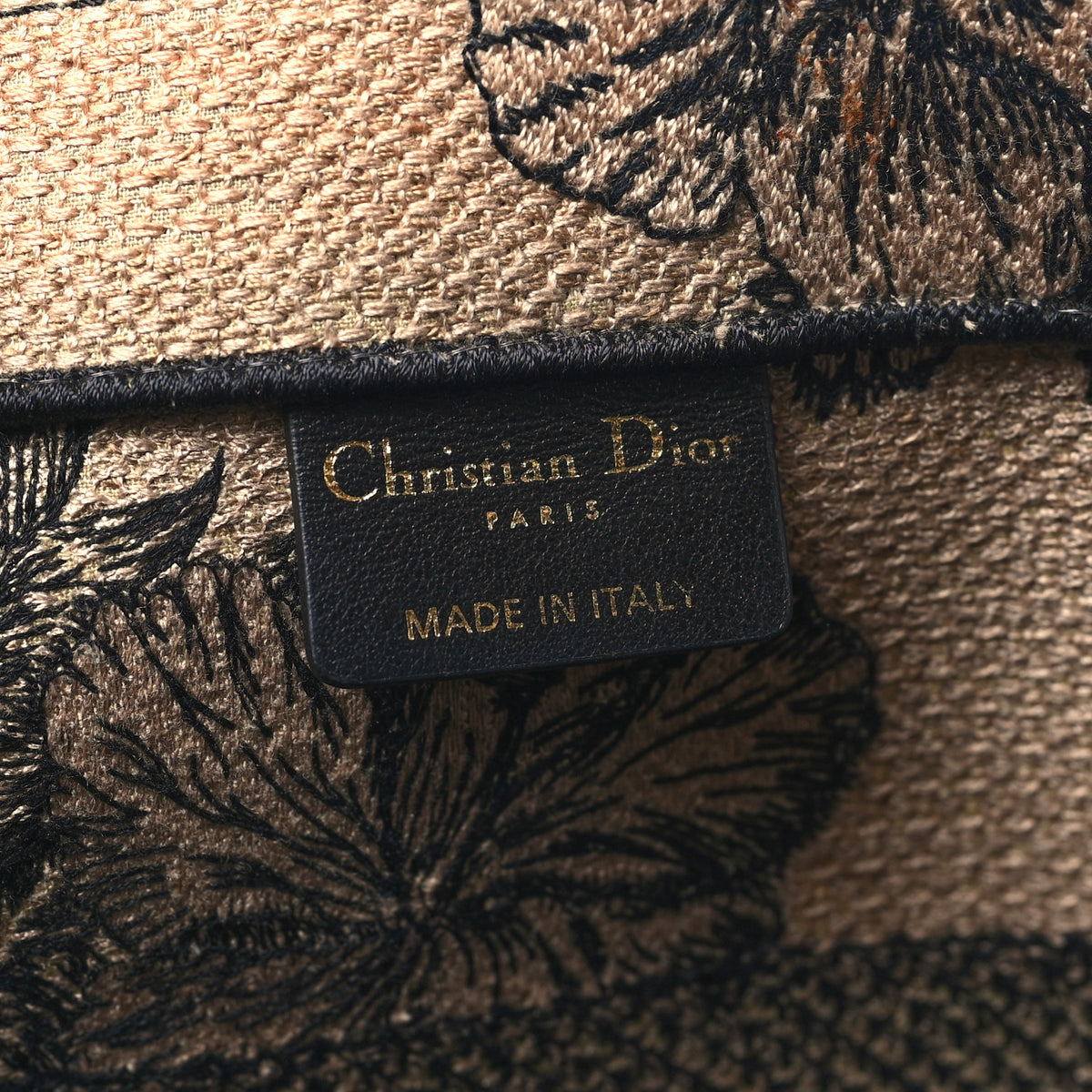 Canvas Embroidered Medium Dioriviera Toile De Jouy Book Tote Black