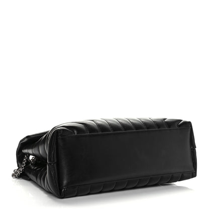Saint Laurent Calfskin Y Quilted Monogram Medium Loulou Chain Satchel Black 3 of 10