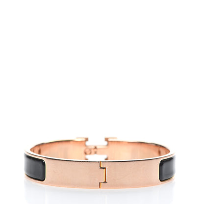 Hermes Enamel Narrow Clic Clac H Bracelet GM Black 2 of 4