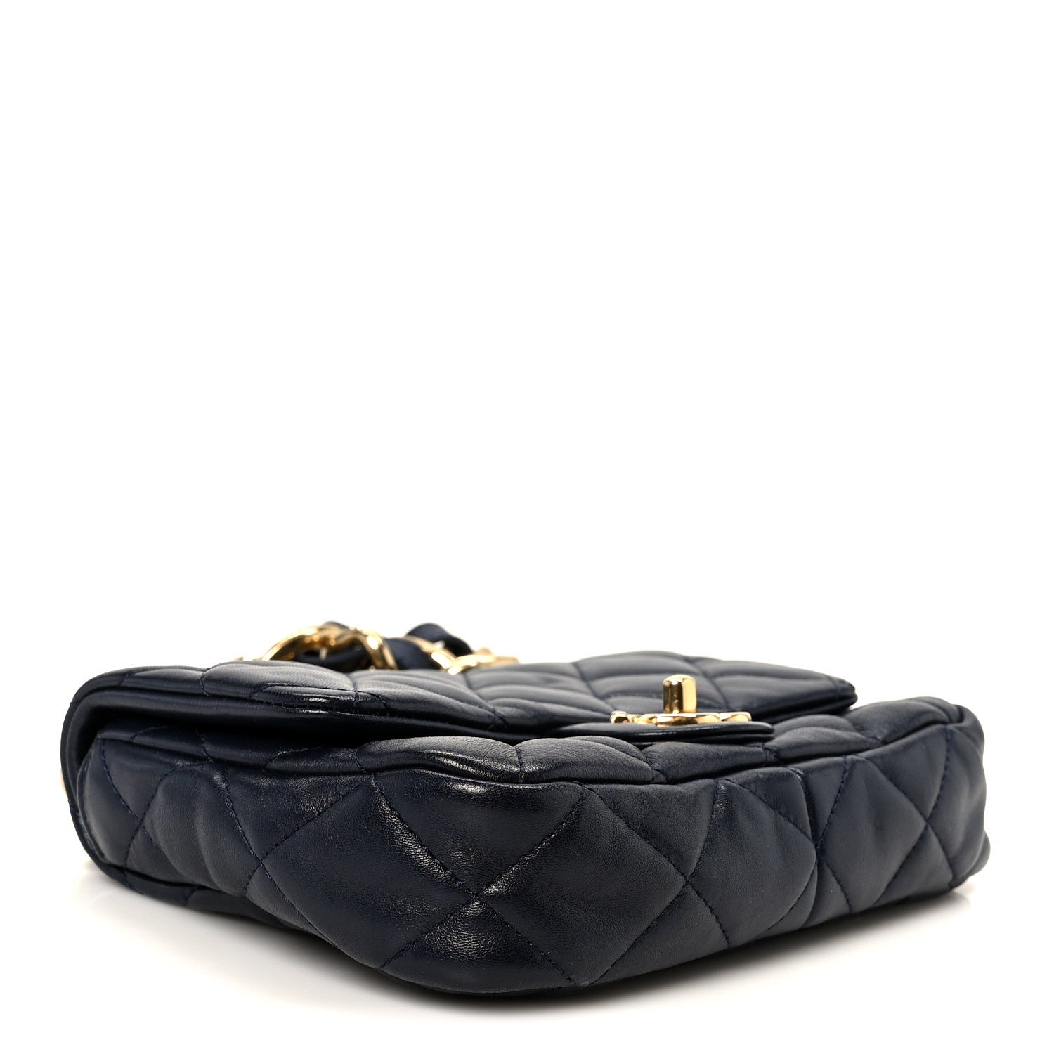 Chanel Lambskin Quilted Small Funky Town Flap Blue 3 of 10