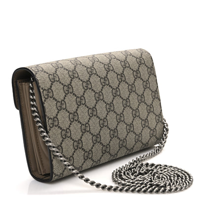 Gucci GG Supreme Monogram Mini Dionysus Chain Wallet Beige Taupe 3 of 10