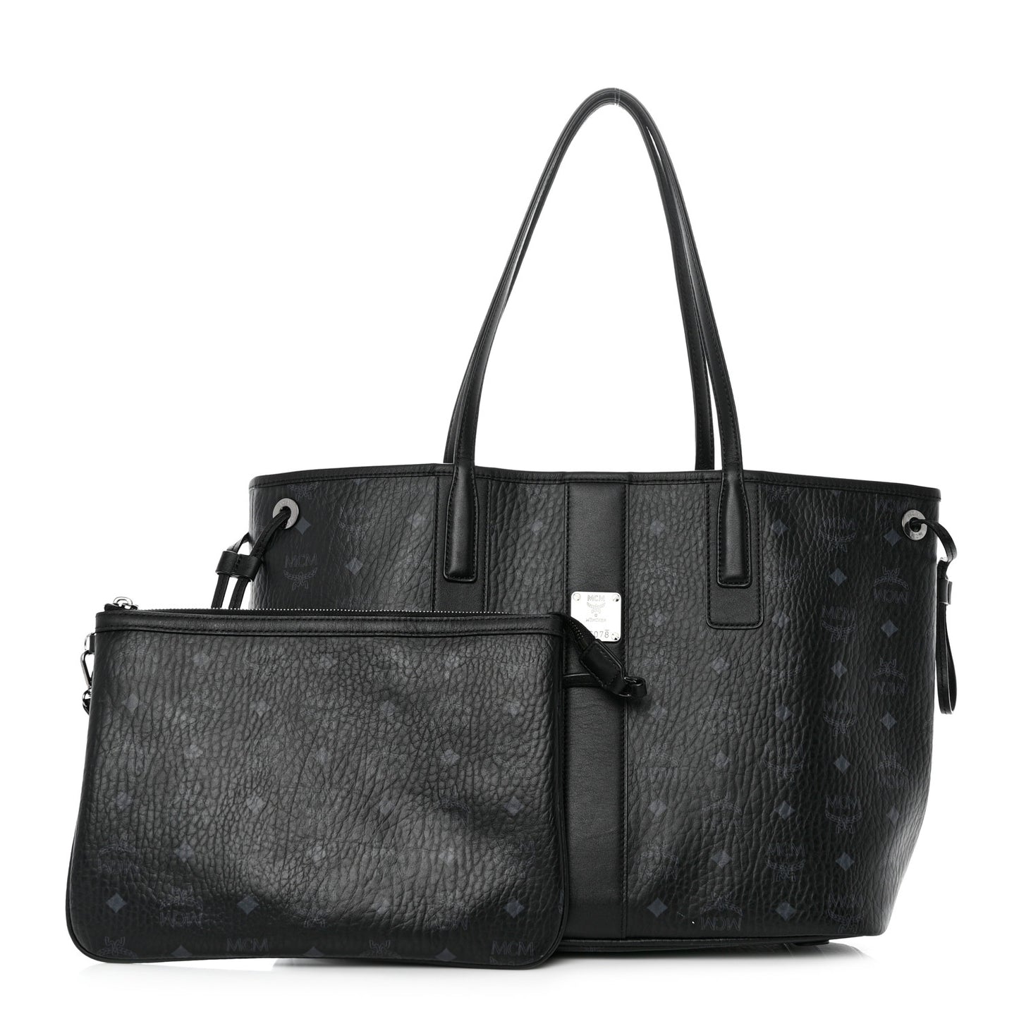 Visetos Medium Liz Reversible Shopper Tote Black