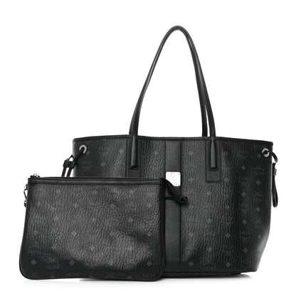 MCM Visetos Medium Liz Reversible Shopper Tote Black 1 of 16
