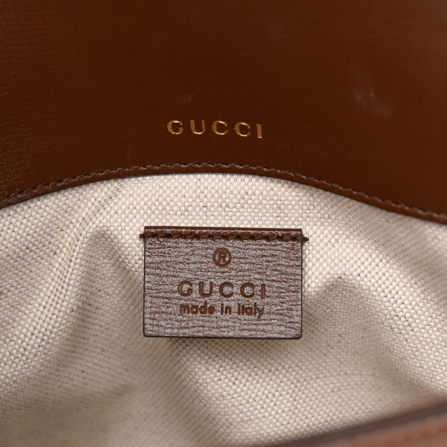 Gucci GG Supreme Monogram Web Mini Horsebit 1955 Shoulder Bag Beige Brown Sugar 6 of 10