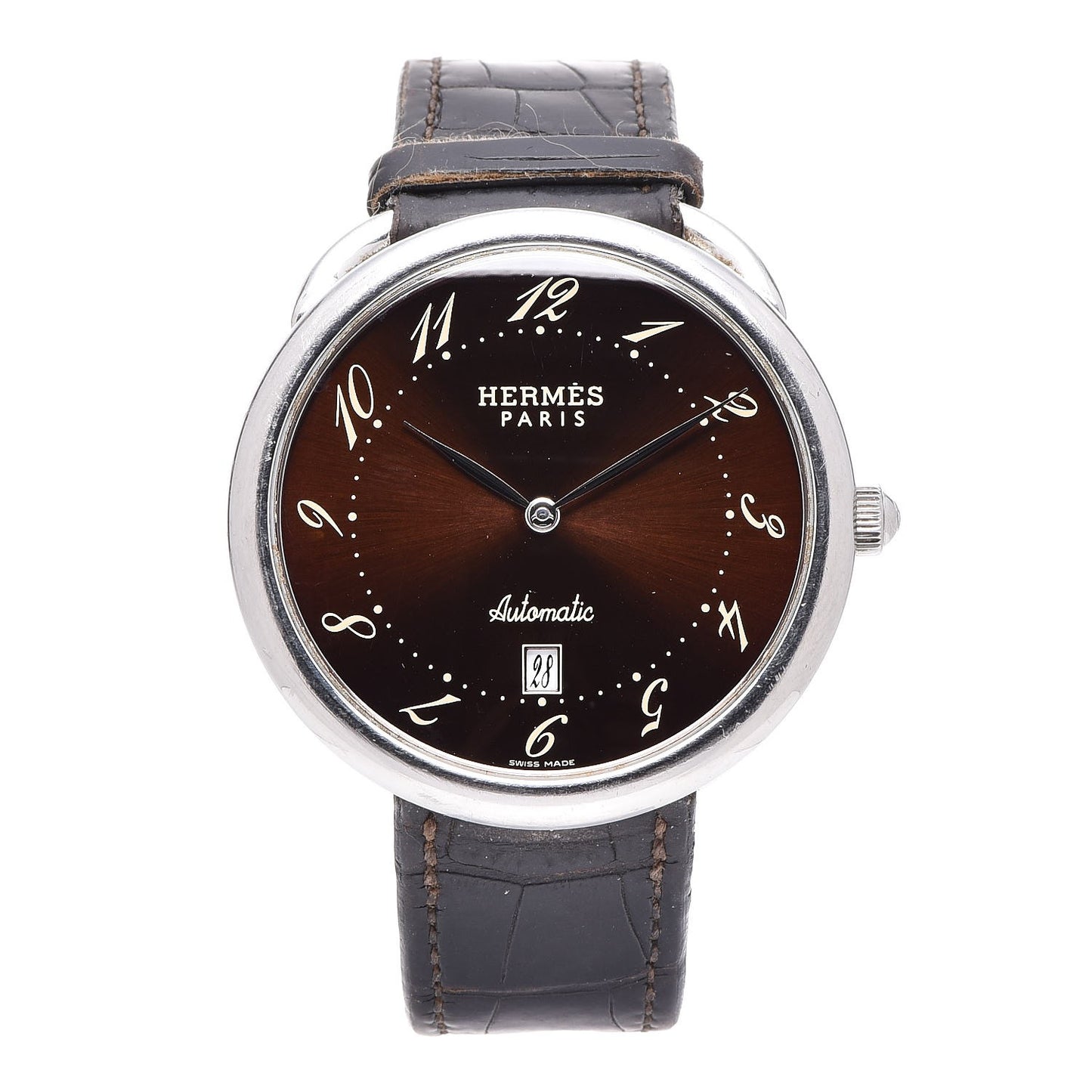 Stainless Steel Alligator 41.5mm Arceau Automatic Watch Havane