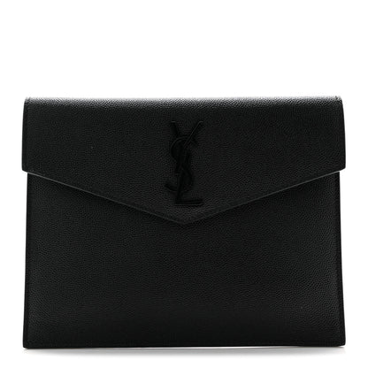 Saint Laurent Grain De Poudre Uptown Baby Pouch Black 1 of 8