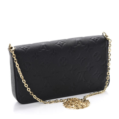 Louis Vuitton Empreinte Pochette Felicie Chain Wallet Black 3 of 11
