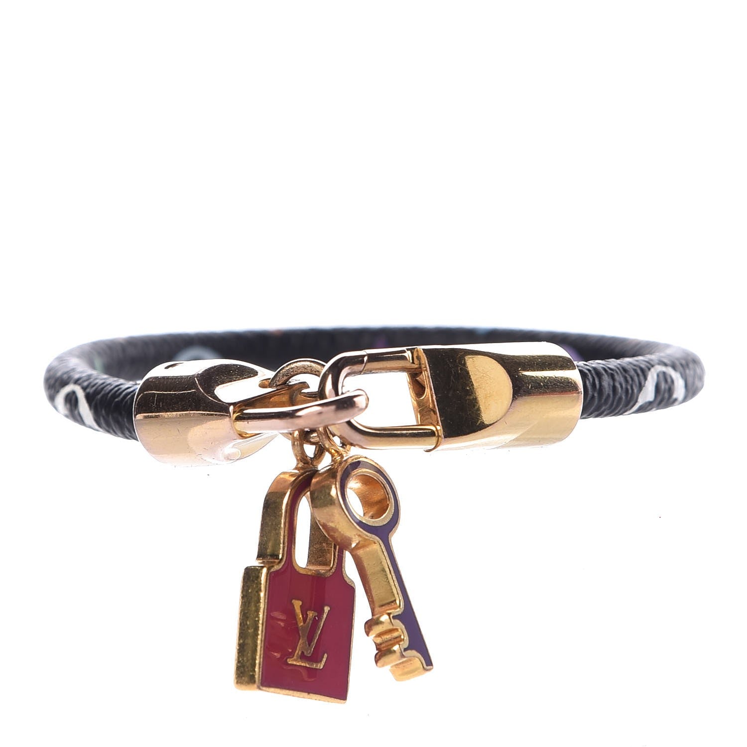 Louis Vuitton Monogram Multicolor Luck It Bracelet 19 Black 1 of 4