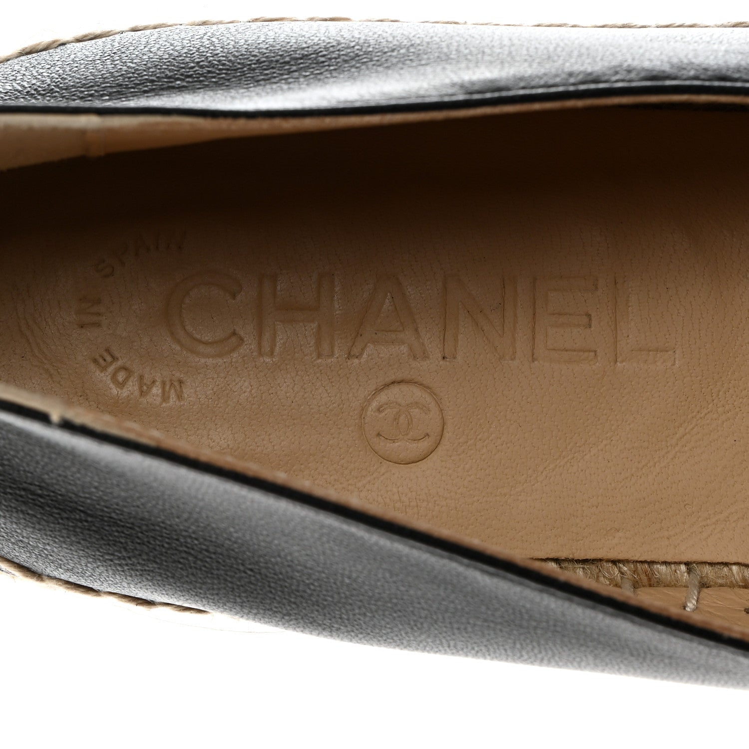 Chanel Lambskin CC Espadrilles 39 Black 6 of 8