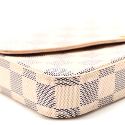 Louis Vuitton Damier Azur Pochette Felicie Chain Wallet Rose Ballerine 8 of 10