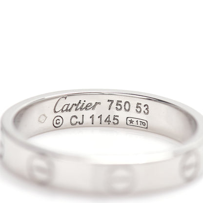 Cartier 18K White Gold 3.5mm LOVE Wedding Band Ring 53 6.25 4 of 4