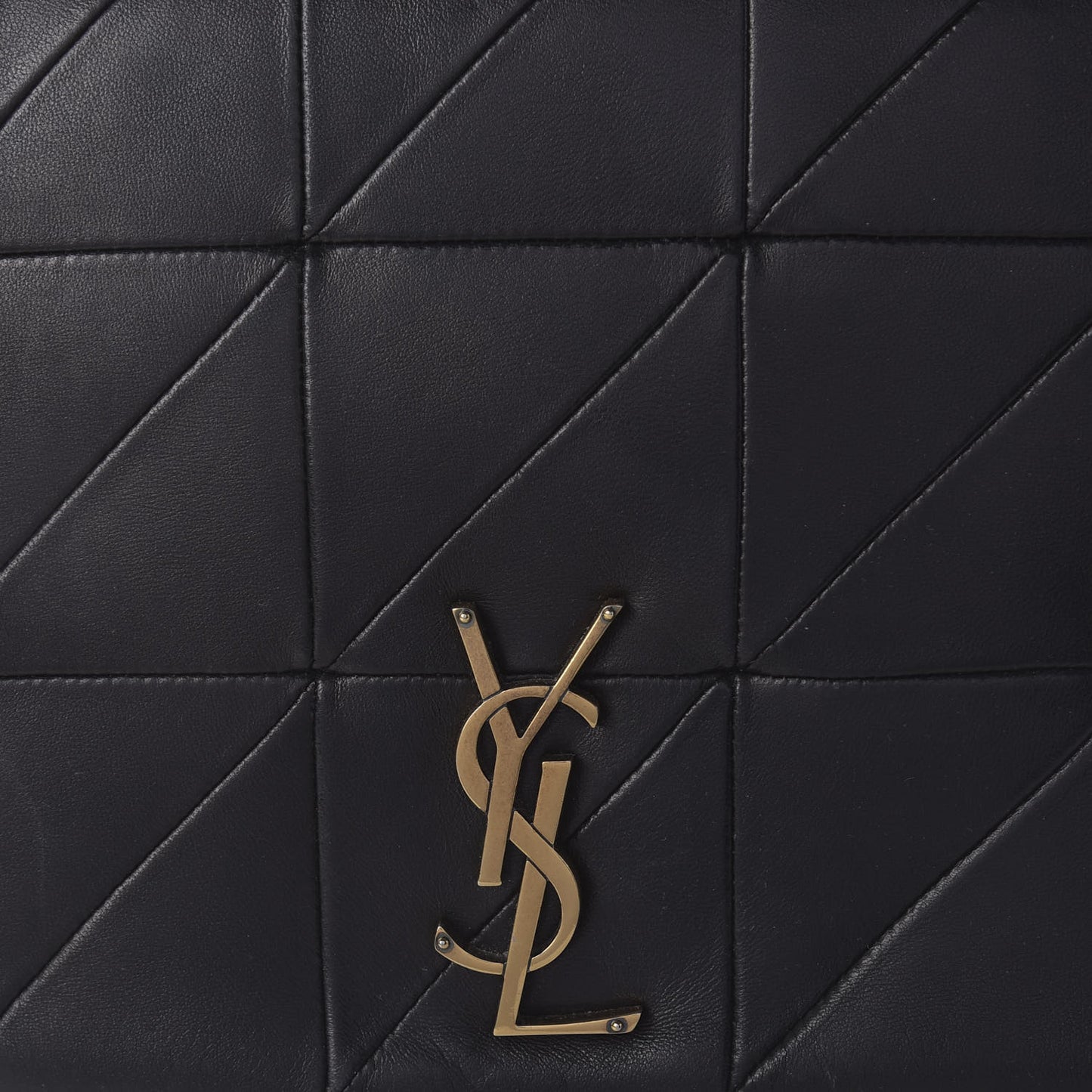 Lambskin Patchwork Monogram Large Jamie Black