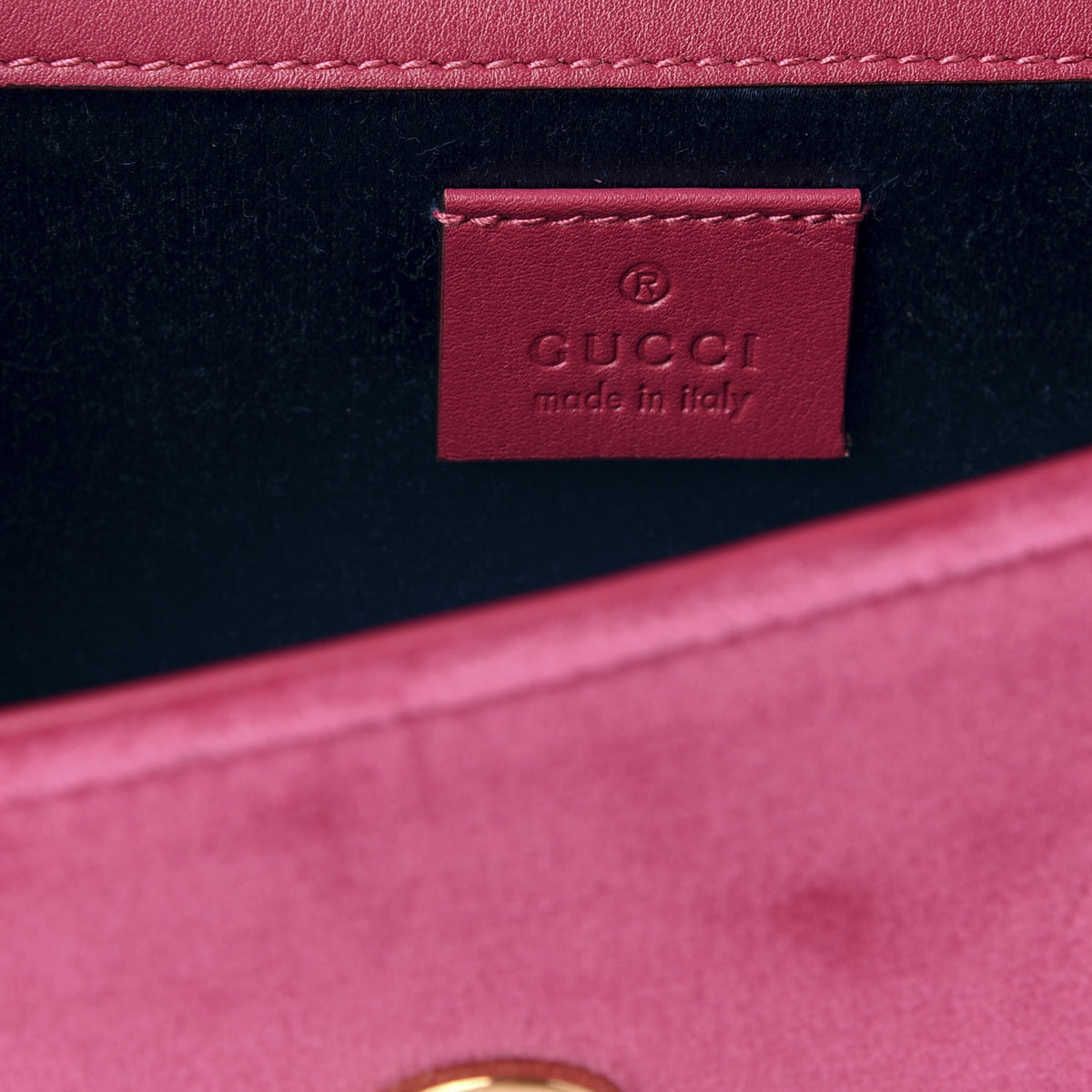 Velvet Crystal Square G Shoulder Bag Light Raspberry Rose