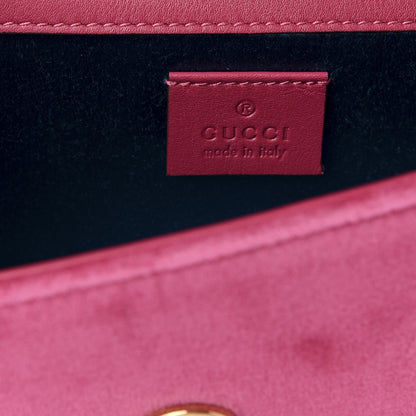 Gucci Velvet Crystal Square G Shoulder Bag Light Raspberry Rose 5 of 10