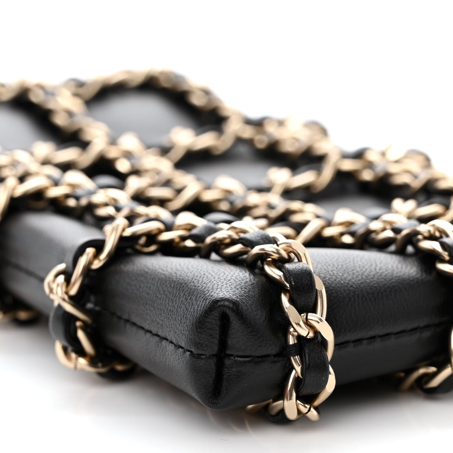 Chanel Lambskin Tech Me Out Clutch With Chain Black 10 of 12