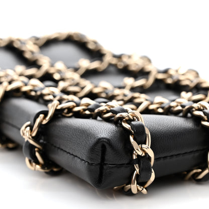 Chanel Lambskin Tech Me Out Clutch With Chain Black 10 of 12