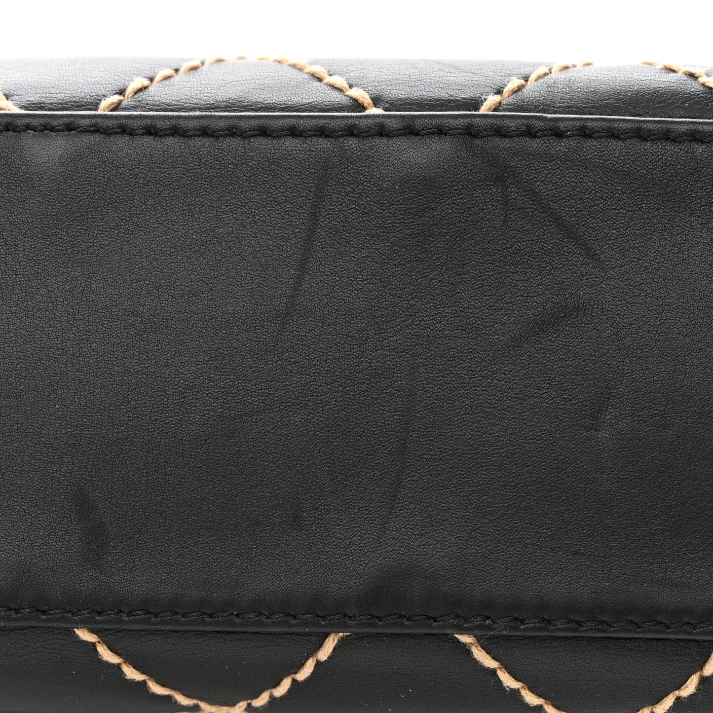 Calfskin Wild Stitch Tote Black