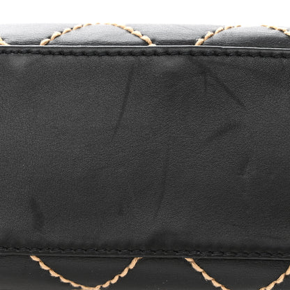 Chanel Calfskin Wild Stitch Tote Black 11 of 13