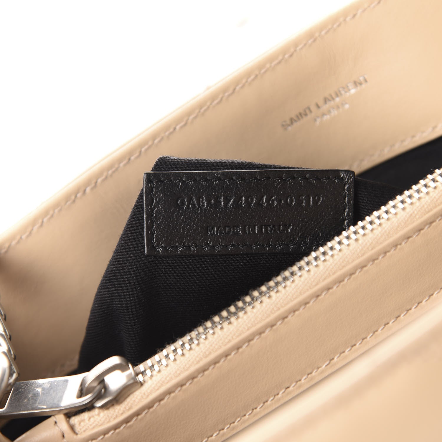 Saint Laurent Calfskin Y Quilted Monogram Medium Loulou Chain Satchel Nude Powder 11 of 11