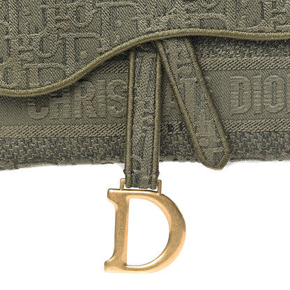 Christian Dior Oblique Saddle Belt Bag Green 10 of 10