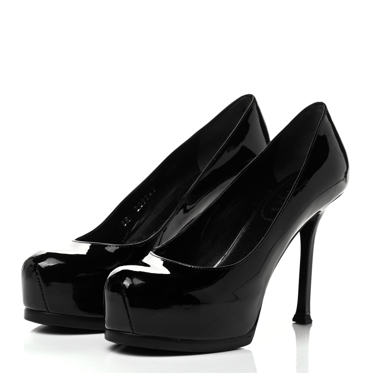 Saint Laurent Patent Tribtoo 80 Platform Pumps 36.5 Black 3 of 7
