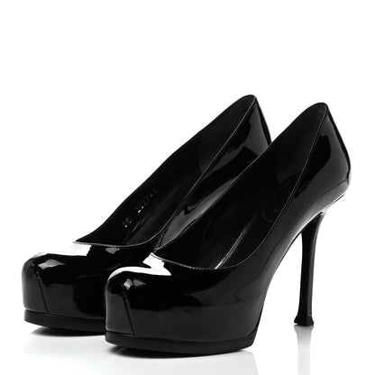 Saint Laurent Patent Tribtoo 80 Platform Pumps 36.5 Black 3 of 7