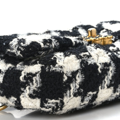 Chanel Tweed Quilted Chanel 19 Waist Bag Black Ecru White 8 of 9