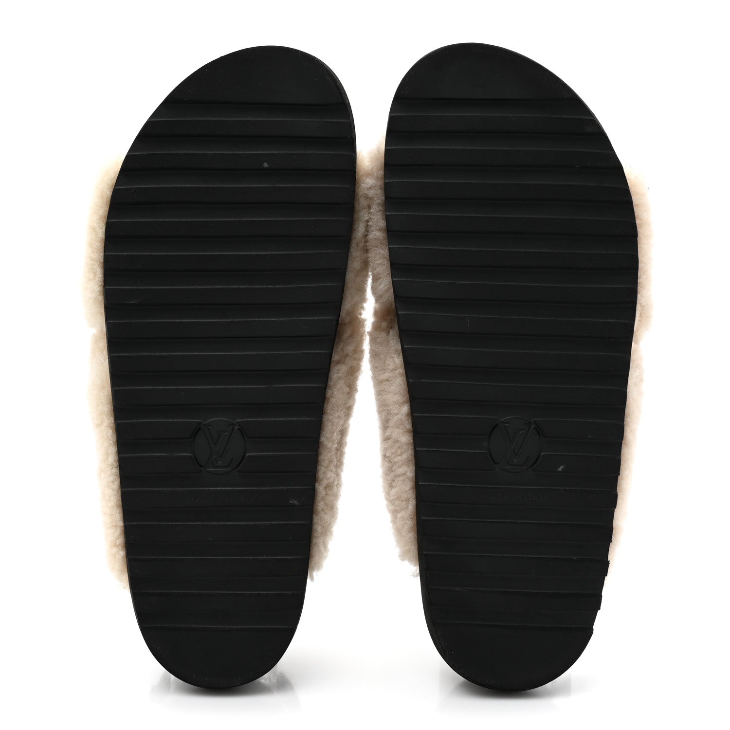 Louis Vuitton Shearling Paseo Sandals 40 Black 6 of 11