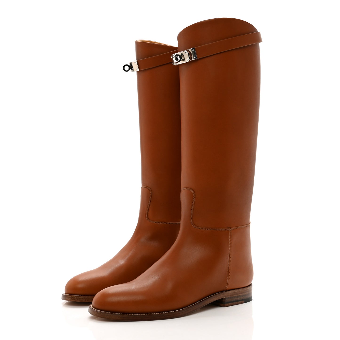 Heritage Calfskin Kelly Jumping Boots 36.5 Naturel