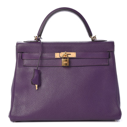 Hermes Taurillon Clemence Kelly Retourne 32 Ultraviolet 1 of 15