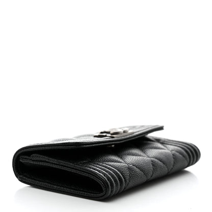 Chanel Caviar Quilted Boy Flap Card Holder Black 4 of 9