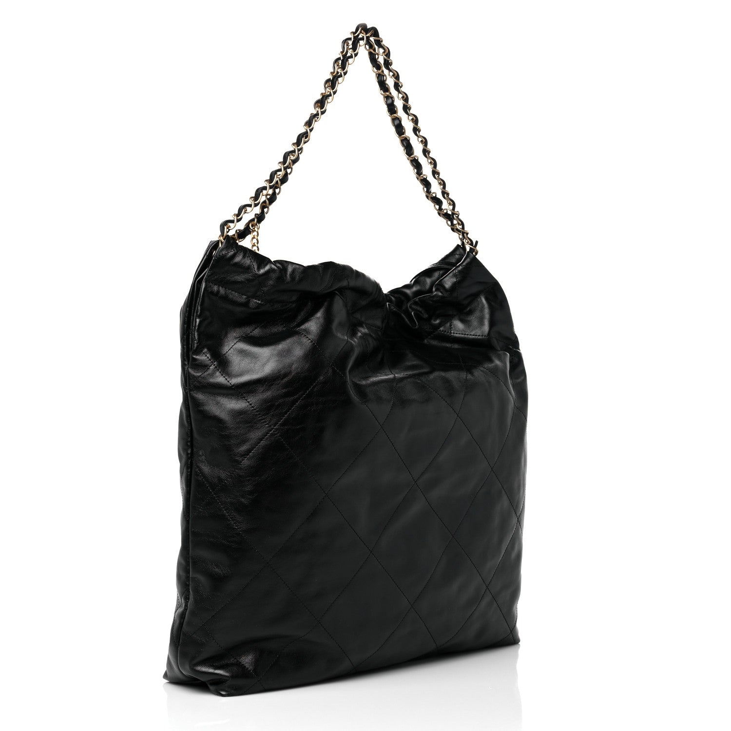 Chanel Shiny Calfskin Quilted Large Chanel 22 Black 4 of 11