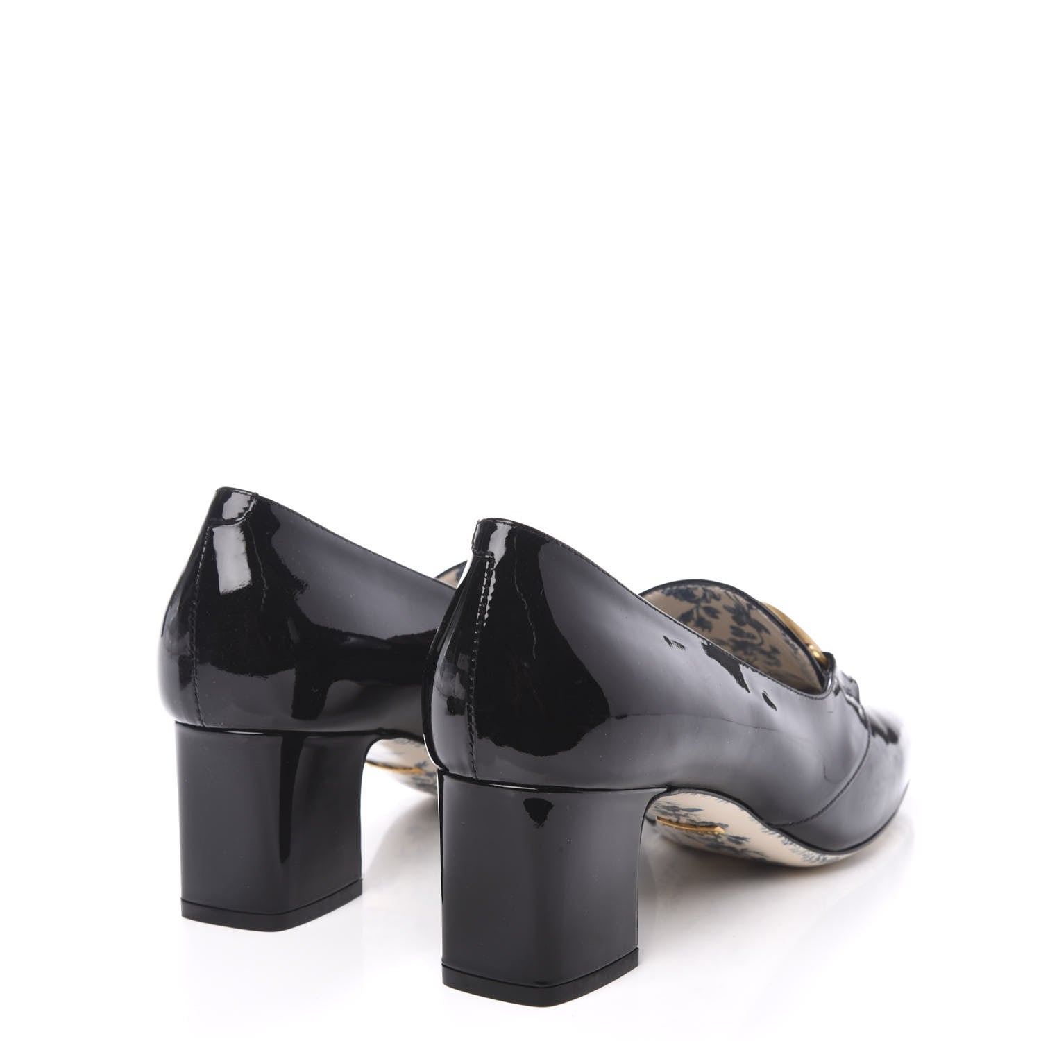 Gucci Vernice GG Victoire 55mm Loafer Pumps 41 Black 4 of 9