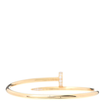Cartier 18K Yellow Gold Diamond Juste Un Clou Bracelet 17 3 of 6