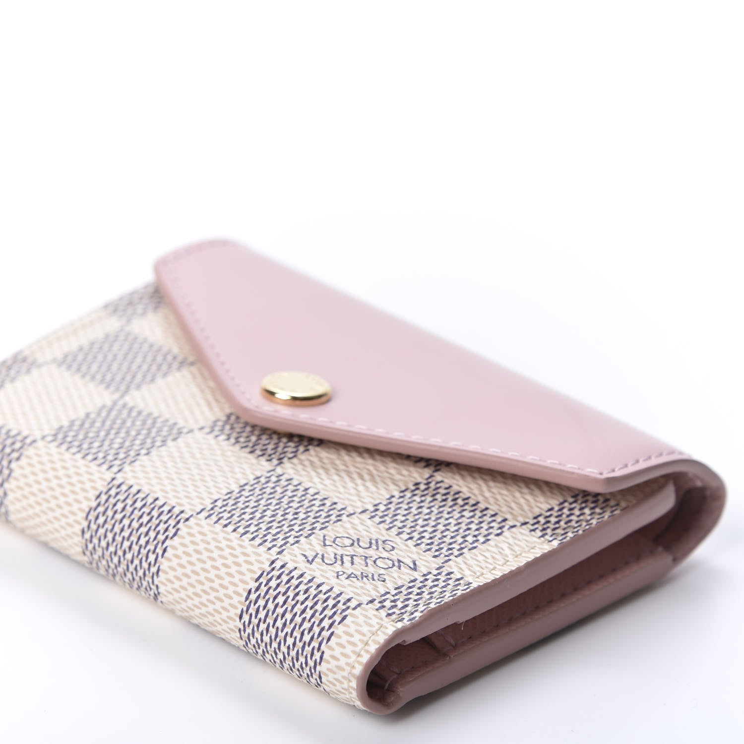Louis Vuitton Damier Azur Zoe Wallet Rose Ballerine 6 of 9