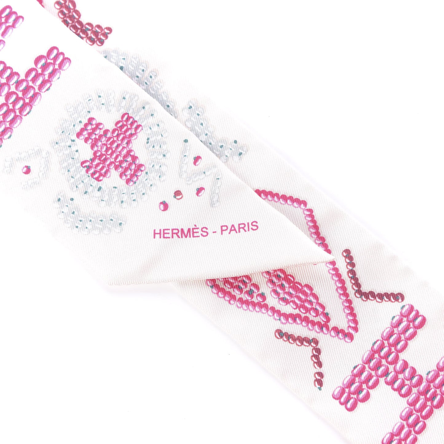 Silk Kelly En Perles Twilly Creme Framboise